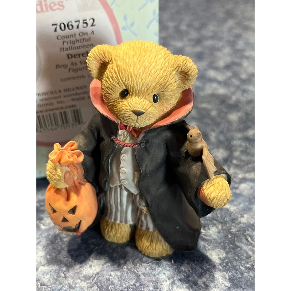 Cherished Teddies Derek Count On A Frightful Halloween Vampire Bear 706752 2002